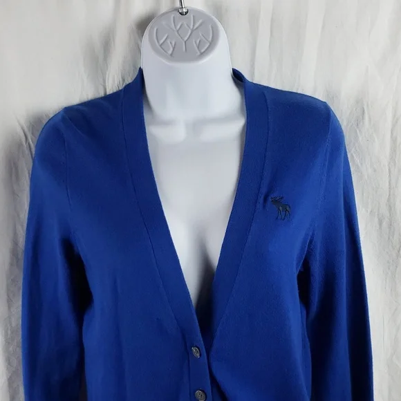 Abercrombie & Fitch Women's Medium Royal Blue Boyfriend Cardigan - Picture 2 of 10